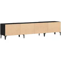 vidaXL TV Kast Zwart Eiken 180 x 31,5 x 40 cm Bewerkt hout