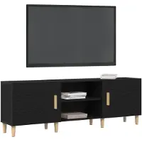 vidaXL TV-kast, 150 x 30 x 50 cm, zwart, eikenlook, houtvezel