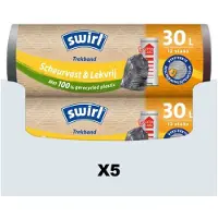 Swirl 5x Afvalzakken met Trekband 30 liter 12 stuks
