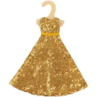 Heless Paillettenjurk Goldstar voor Modepoppen - 29cm