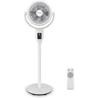 Auronic Statiefventilator - Staande Tafel en Vloerventilator - 9 Standen en Timer - Luchtkoeler - Stil - Met Afstandsbediening en Display - Fan - Wit