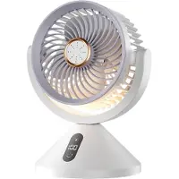 VHV - Bureauventilator - usb bureauventilator - USB oplaadbaar, met LED verlichting - voor kantoor, slaapkamer, thuiswerken