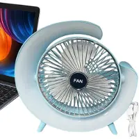 VHV - Bureauventilator - usb bureauventilator - USB oplaadbaar, stil - voor kantoor, slaapkamer, thuiswerken