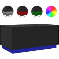 vidaXL Salontafel met LED-verlichting 90x50x40 cm zwart