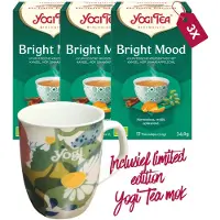 Yogi tea Bright Mood Bio - 3 pakjes - inclusief limited edition mok