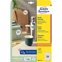 Avery Zweckform Etiket L3415-10 rond 40mm wit 240stuks - 2 stuks