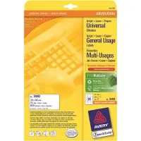 Avery Zweckform AVERY ultragrip Universele etiketten 3490 Permanent klevend A4 Wit 70 x 36 mm 30 Vellen à 24 Etiketten