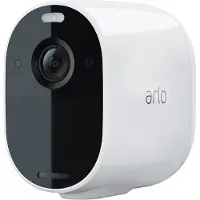 Arlo Essential 3 2K beveiligingscamera en zonnepaneel, IP-beveiligingscamera, geschikt voor binnen en buiten, bekabeld en draadloos, 7,5 meter, voor montage aan plafond of muur, wit
