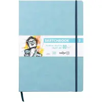Darwi DFY - Schetsboek - A4 - 140 g - Blauw - 80 vellen
