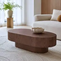 Giga Meubel Salontafel Jelte Walnoot Ovaal 110cm