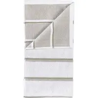 Zone Denmark Handdoek Sauna White / Soft Grey / Eucalyptus (50 x 100 cm)