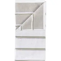 Zone Badlaken Sauna White / Soft Grey / Eucalyptus (70 x 140 cm)