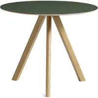 HAY CPH20 2.0 eettafel Ø90 cm Green linoleum-gelakt eiken