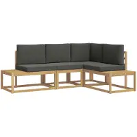 vidaXL Buiten bank set 3 Stuk Wit en antracietkleurig Polyester