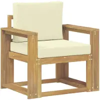 vidaXL 2 Stuk Buiten bank set Polyester Wit en Crème