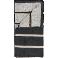 Zone Denmark Badlaken Sauna Black / Soft Grey / Camel (70 x 140 cm)