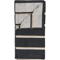 Zone Denmark Handdoek Sauna Black / Soft Grey / Camel (50 x 100 cm)