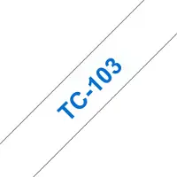 Brother TC-103 tape blauw op transparant 12mm x 7,7m (origineel)