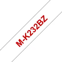 Brother M-K232 Tape Rood op wit (12 mm)