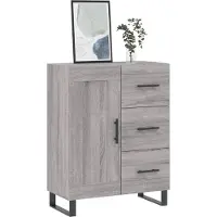 vidaXL Dressoir, grijs Sonoma, 69,5 x 34 x 90 cm, houtvezel