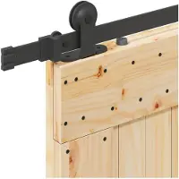 vidaXL Schuifdeur NARVIK 85 x 210 cm (213,5 cm) Naturel en Zwart
