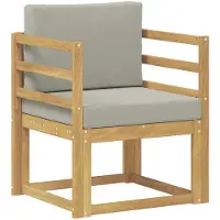 vidaXL 2 Stuk Buiten bank set Polyester Wit en lichtgrijs
