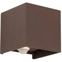 Orion Wandlamp buiten met bewegingssensor Cube-S, wit / opaal, Aluminium, Modern