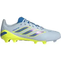 Adidas Predator League Gras Voetbalschoenen (FG) Kids Lichtblauw Blauw Geel