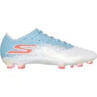 SKECHERS Razor 1.5 Elite Gras Voetbalschoenen (FG) Wit Blauw Oranje
