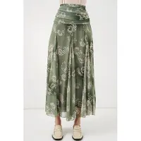 Big Dart Hoge Taille Paisley Maxi Rok
