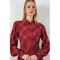 Big Dart Geklede Midi Shirtjurk met Knoopsluiting