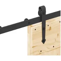 vidaXL Schuifdeur NARVIK, natuurlijk en zwart, 70 x 210 cm (213,5 cm)