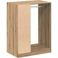 vidaXL Kledingkast Artisanaal eiken 77 x 48 x 102 cm Bewerkt hout