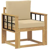 vidaXL 2 Stuk Buiten bank set Polyester Wit En Beige