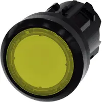 Siemens 3SU10010AB300AA0 3SU1001-0AB30-0AA0 Verlichte druktoets Bedieningsknop vlak, Kunststof frontring Geel 1 stuk(s)