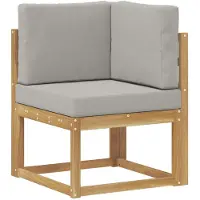 vidaXL Buiten bank set 8 st Wit en Lichtgrijs