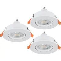Eglo Set van 3 inbouwspots Barranco wit Ø 9cm - 4,5W - 3000K