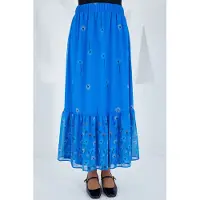 Big Dart Geprinte Maxi Rok met Bloemenmotief