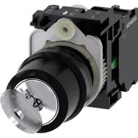 Siemens RONIS sleutelschakelaar, 22mm, Knoppen + Schakelaars, Zwart, Grijs