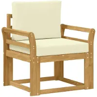 vidaXL Buitensofa Polyester Wit en Crème
