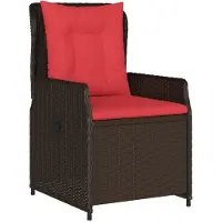 vidaXL Liggende tuinstoelen 2 stuks bruin polyrotan