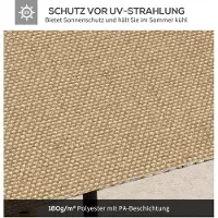 STILVORA Paviljoendak – Vervangend Dak 298 x 295 cm – Polyester – Beige – Uv-Beschermend En Weerbestendig – Met Ventilatie En Afwatering