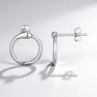 Cavill - Zilveren Oorbellen 925 Sterling Zilver - Elegante 13 mm Hoepel Oorbel - Hoogglans Afwerking - Veilige Kliksluiting - Dames Sieraden