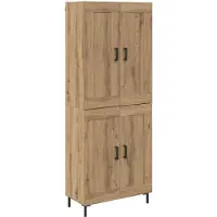 vidaXL Highboard 2 st Artisan Eiken 69,5 x 34 x 180 cm Bewerkt hout