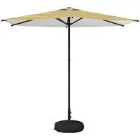 vidaXL Tuinparasol met voet 270 x 270 cm Polyester Rechthoekig