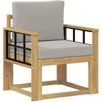 vidaXL 2 Stuk Buiten bank set Polyester Wit en lichtgrijs