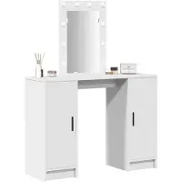vidaXL Kaptafel Wit 102 x 33 x 135 cm Bewerkt hout