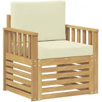 vidaXL 2 Stuk Buiten bank set Polyester Wit en Crème