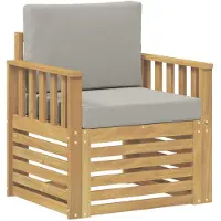 vidaXL 2 Stuk Buiten bank set Polyester Wit en lichtgrijs