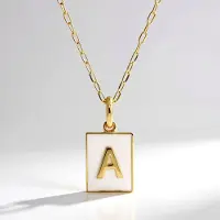 Cavill - 925 Sterling Zilveren Halsketting met Vergulde Initialen Hanger - Verstelbare 45-50 cm - Fijne Ovale Schakels - Elegant en Tijdloos